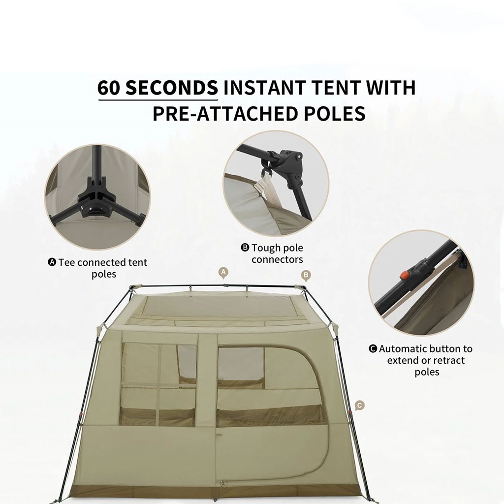 چادر نیچرهایک اتوماتیک مدل VILLAGE 6.0 2 کد CNK2300ZP021